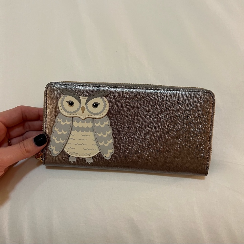 Silver owl Kate spade wallet